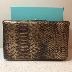 NEW Snakeskin Clutch Purse Wallet